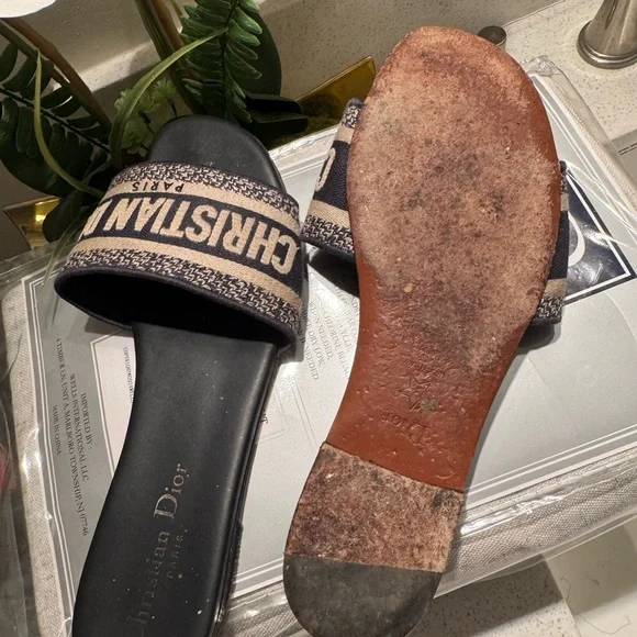 Dior Black and Tan Sandals - Picture 4 of 5